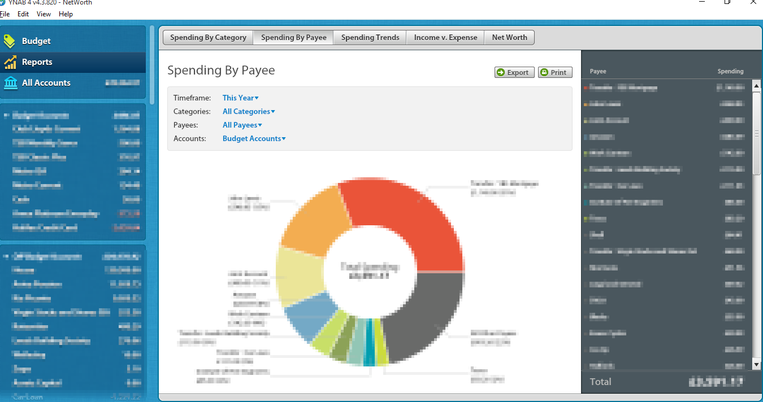 YNAB Report - Only on Windows and OSX