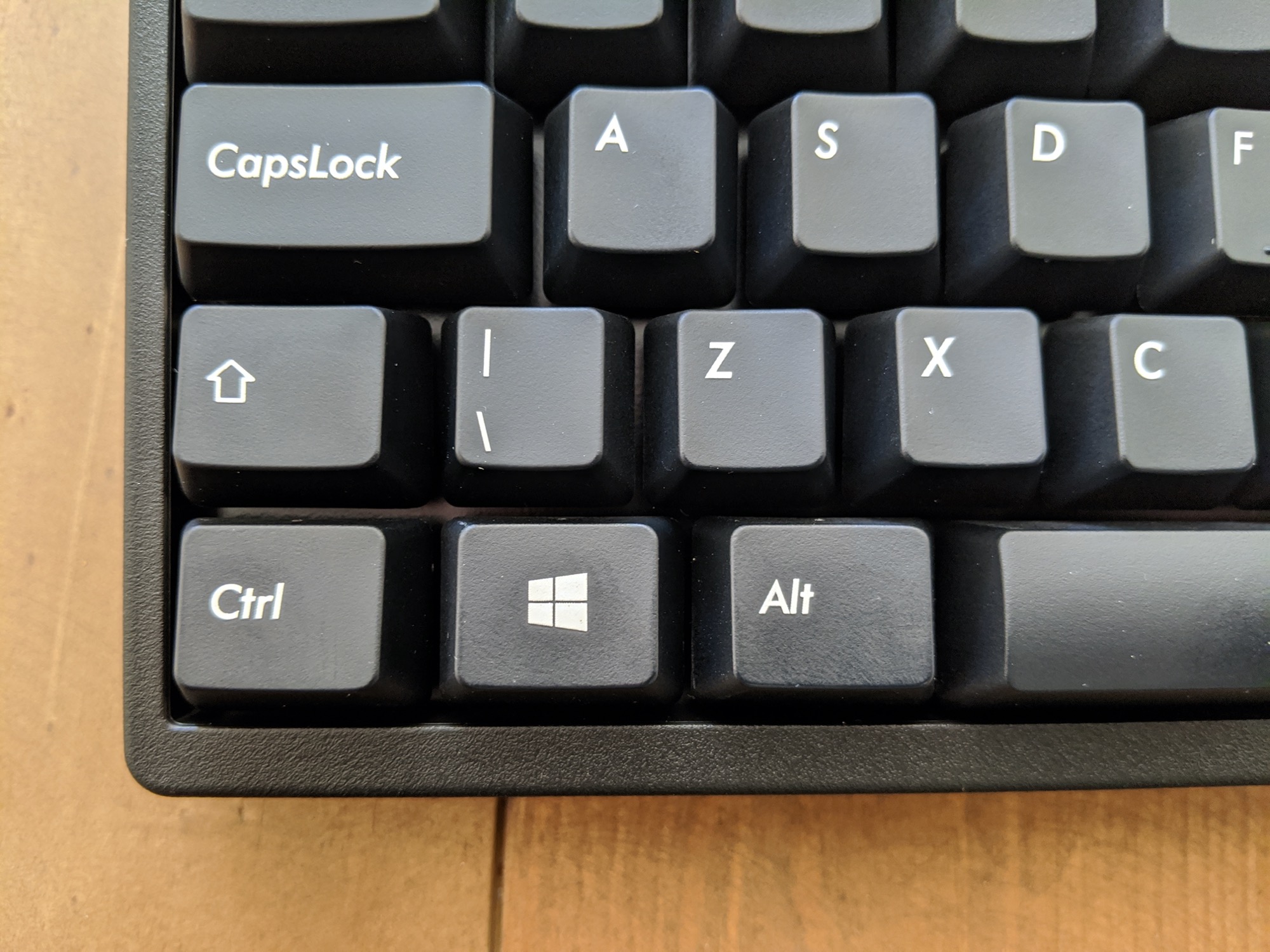 Standard Windows key layout